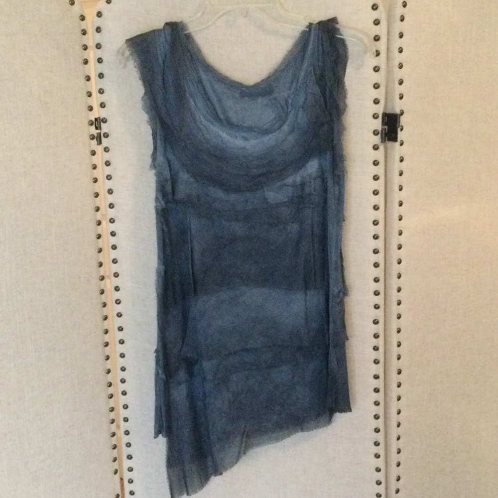 Holiday dressing. Layered silk asymmetrical top. Italian silk.